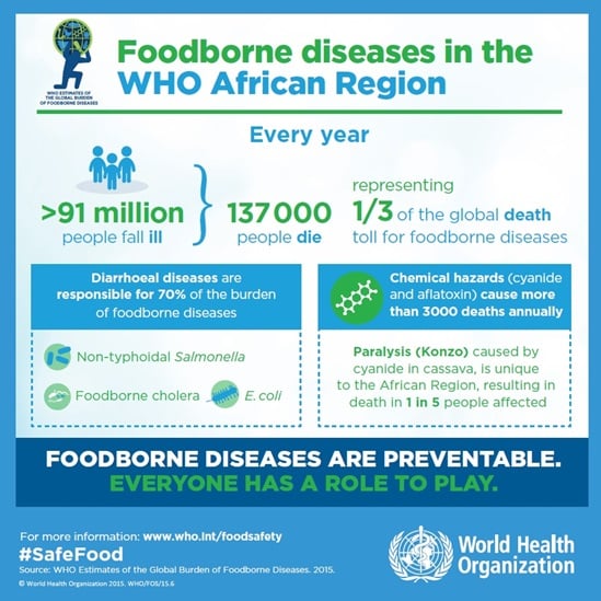 Foodborne diseases in the WHO African Region infographics