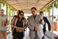 WHO South-East Asia Regional Director, Saima Wazed with WHO Representative to Timor-Leste on her first visit to Timor-Leste.
